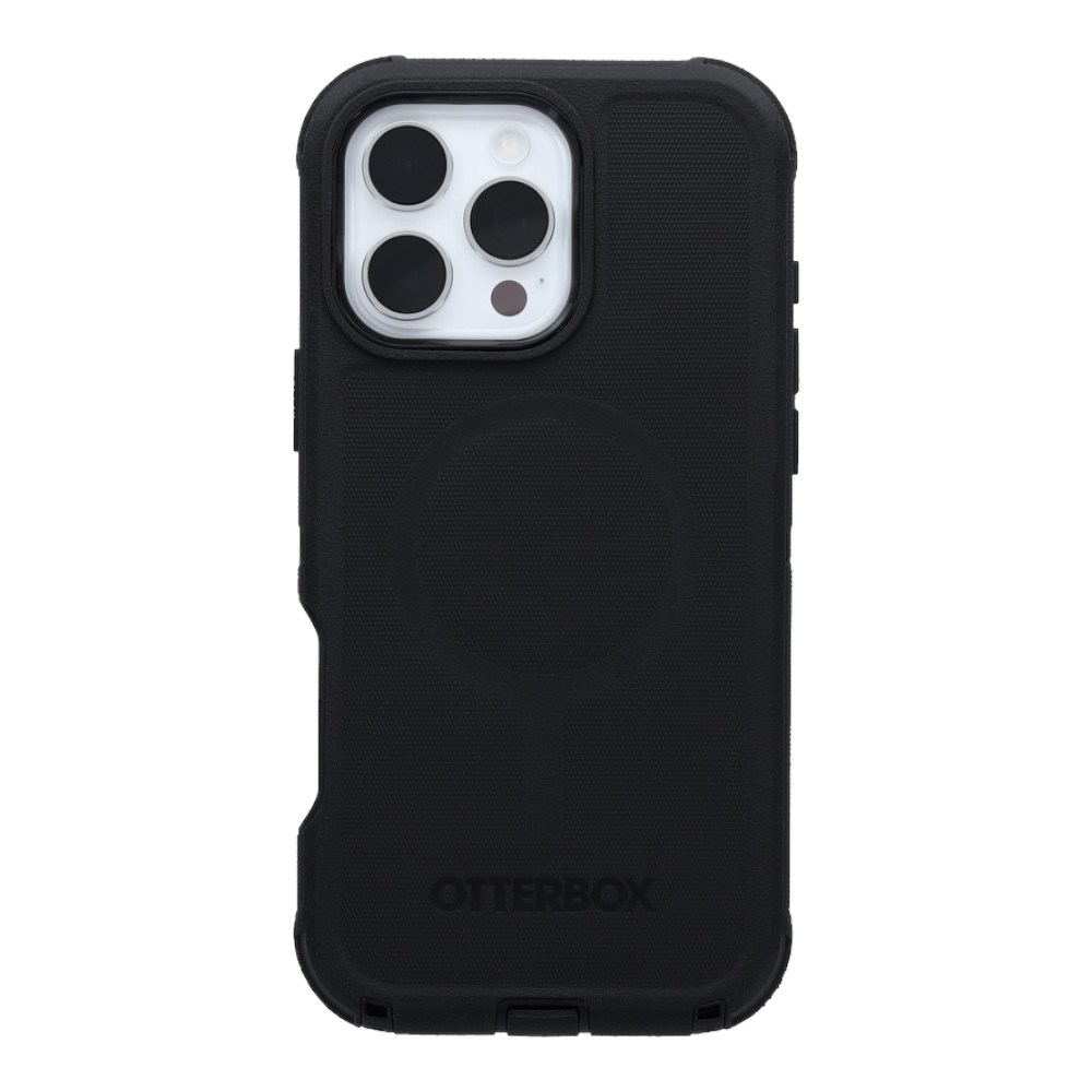 Estuche otterbox defender con magsafe y clip color negro modelo iphone 16 pro max