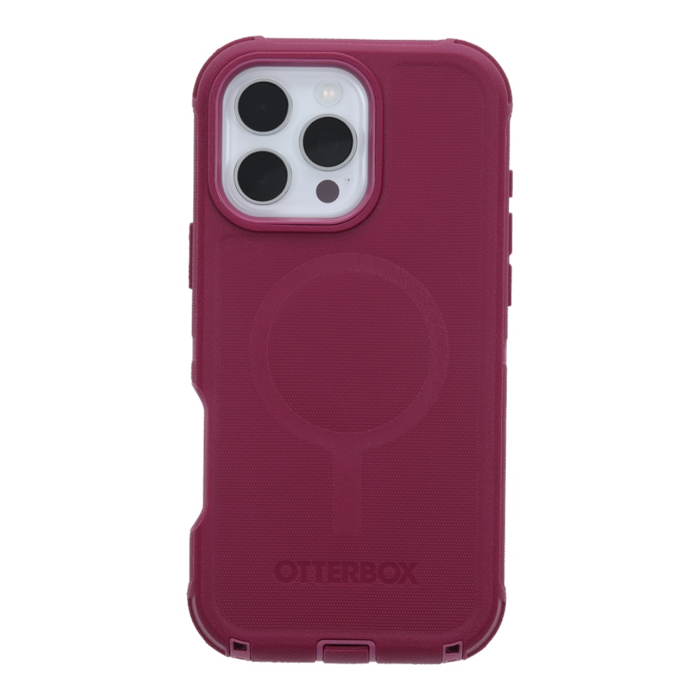 Estuche otterbox defender con magsafe y clip color corinto modelo iphone 14 pro max