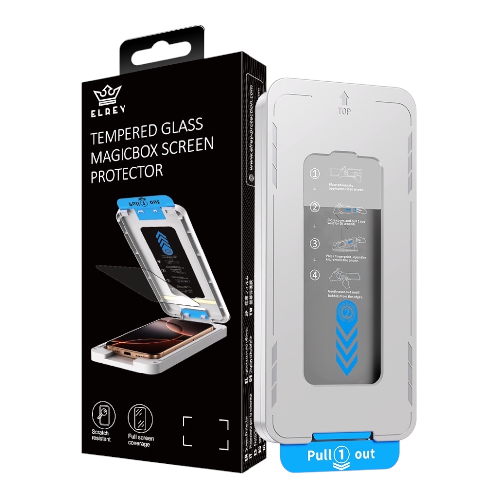 El Rey tempered glass PRIVACY  magicbox screen protector for iphone 14 pro max