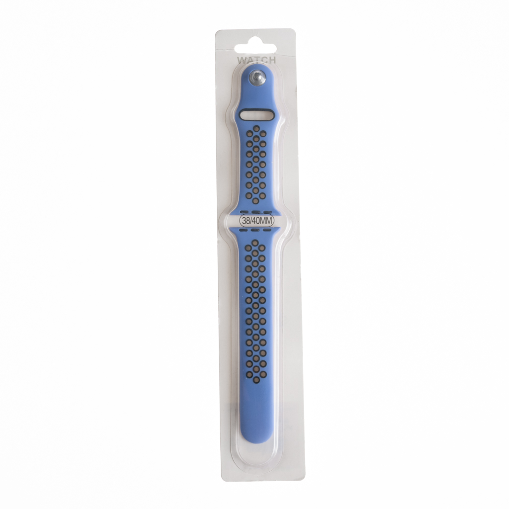 Accesorio el rey pulsera tipo nike apple watch 38 / 40 / 41 mm color azul indigo / negro