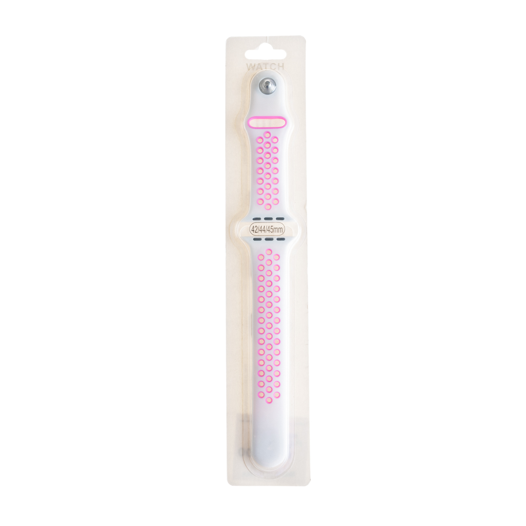 Accesorio el rey pulsera tipo nike apple watch 38 / 40 / 41 mm color blanco / magenta