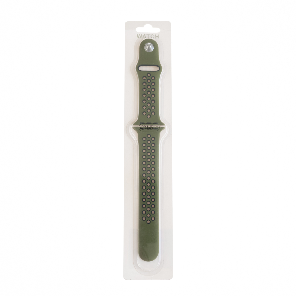Accesorio el rey pulsera tipo nike apple watch 38 / 40 / 41 mm color verde musgo / negro