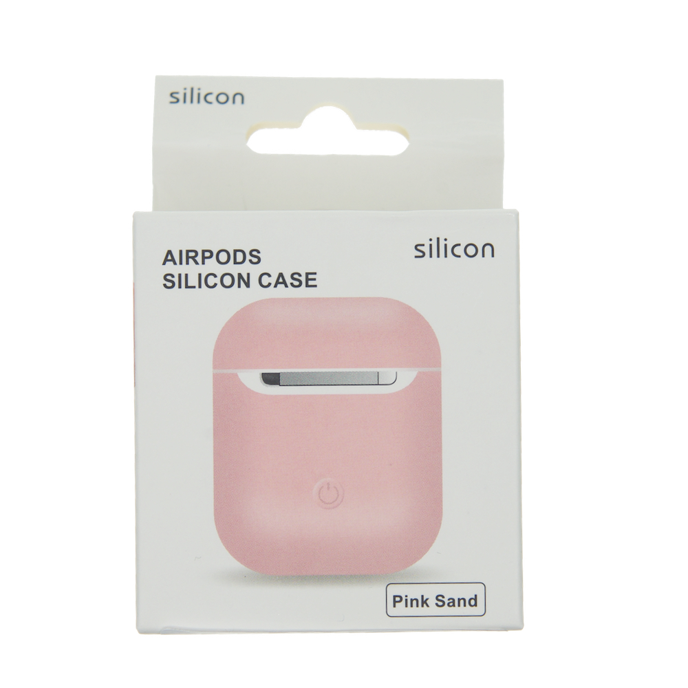 Estuche apple protector de plastico para airpods color rosado