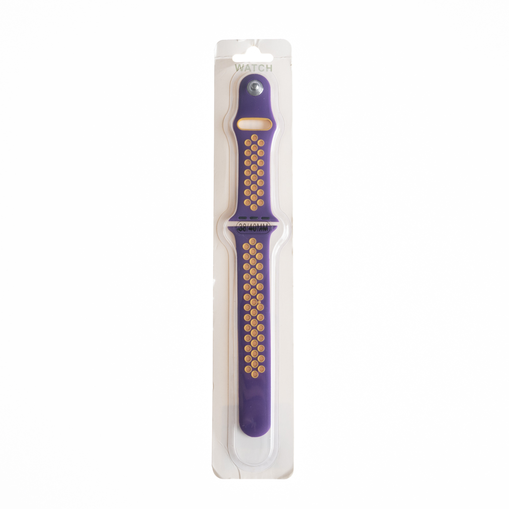 Accesorio el rey pulsera tipo nike apple watch 42 / 44 / 45 mm color morado / mostaza
