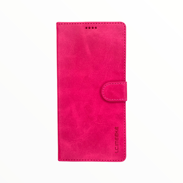Estuche lc imeeke folio libreta con porta tarjeta iphone 11 pro max color fucsia
