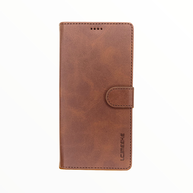 Estuche lc imeeke folio libreta con porta tarjeta iphone 11 pro color café oscuro