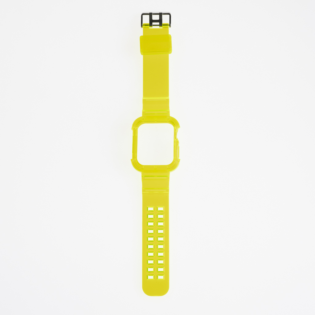 Accesorio generico pulsera con bumper rugged apple watch 44 mm color verde neon