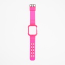 Pulseras generico + bumper rugged clear 45 mm fucsia neon