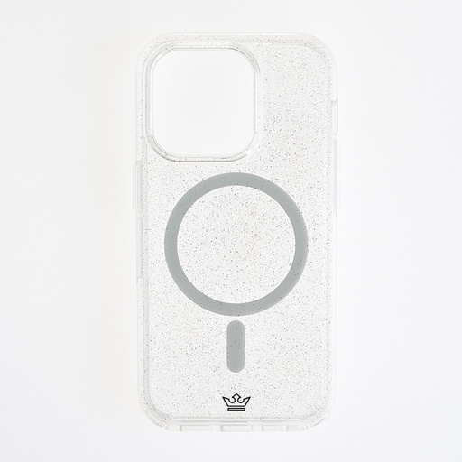 [07-100-011-0015-0221] Estuche el rey symmetry con magsafe iphone 14 pro color transparente / glitter