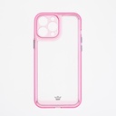 Estuche el rey marco de iphone 13 pro max color transparente / fucsia