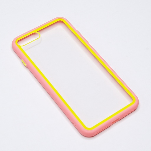 [07-031-011-0045-0228] Estuche el rey iphone 7 / 8 marco color transparente / rosado