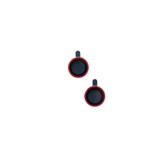 [01-119-011-0005-0189] Accesorio el rey vidrio templado camara con borde de metal para iphone 14 plus color rojo