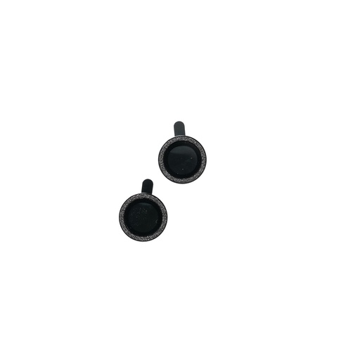 [01-119-011-0006-0157] Accesorio el rey vidrio templado camara con borde de metal y diamantepara iphone 14 plus color negro