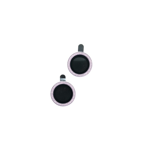 [01-119-011-0006-0198] Accesorio el rey vidrio templado camara con borde de metal y diamantepara iphone 14 plus color rosado