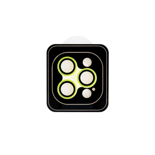 [01-119-011-0022-0237] Accesorio el rey vidrio templado camara con borde plastico iphone 12pro / 12pro max color verde limon