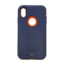 Estuche el rey defender iphone xmax (6.5) color naranja / azul