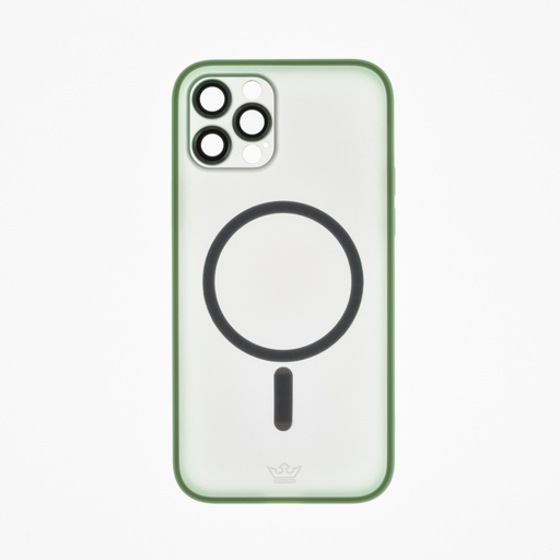 [07-062-011-0015-0233] estuches vidrio templado el rey magsafe con marco de vidrio templado de camara trasera apple iphone 13 pro color verde