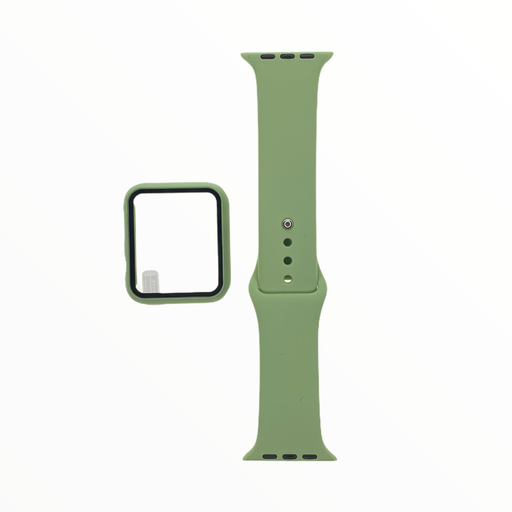 [01-081-011-0004-0235] Accesorio el rey pulsera con bumper y protector de pantalla apple watch 38 mm color verde claro