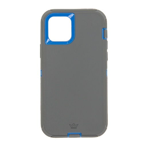 [07-024-011-0005-0095] estuches proteccion el rey defender con clip apple iphone 12 mini color gris / azul