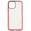 Estuche el rey anigma caidas de 2 10 mts iphone 12 / pro 6.1 marco color transparente / rojo