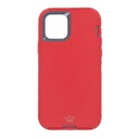 Estuche el rey defender con clip iphone 12 / pro 6.1 color gris / rojo