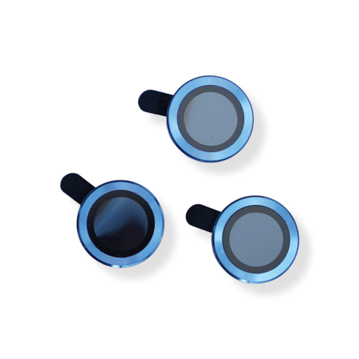 [01-119-011-0017-0012] Accesorio el rey vidrio templado camara con borde de metal para iphone 12 pro max color azul