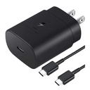 Cargador samsung carga rapida ultra rápido de 25 w negro + cable