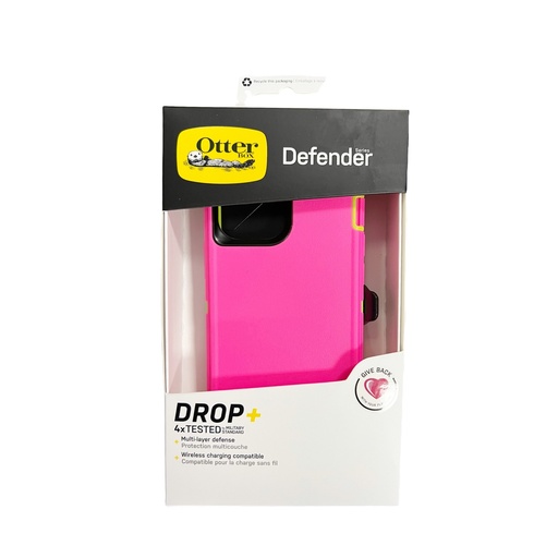 [07-024-028-0019-0087] estuches proteccion otterbox defender apple iphone 13 color rosado / verde
