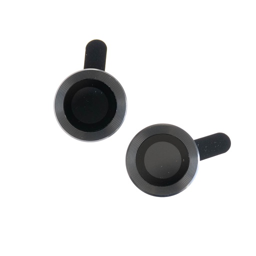 [01-119-011-0021-0088] Accesorio el rey vidrio templado camara con borde metal iphone 12 color gris