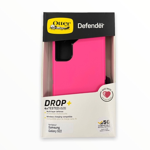[07-024-028-0045-0085] Estuche otterbox defender samsung s22 color fucsia / negro