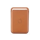 Accesorio apple wallet de cuero con magsafe iphone 13 color café claro