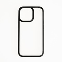 estuches clasico spigen transparente marco apple iphone 13 color negro / transparente