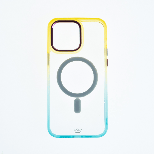 [07-132-011-0010-0285] Estuche el rey degrade borde y magsafe iphone 14 pro amarillo/menta