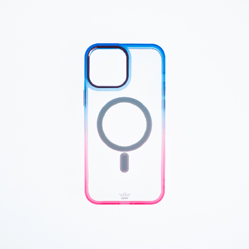 [07-132-011-0010-0284] Estuche el rey degrade borde y magsafe iphone 14 pro azul/fucsia