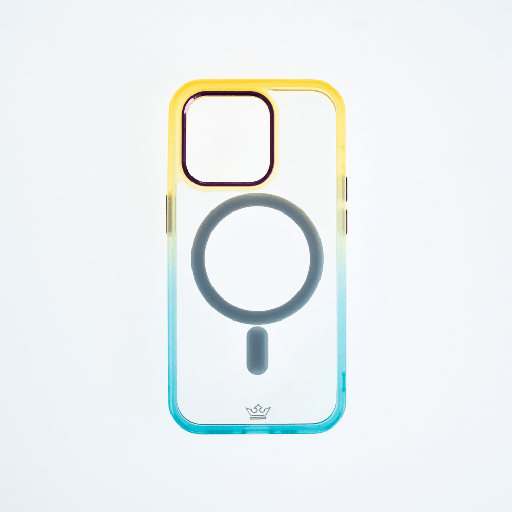 [07-132-011-0012-0287] Estuche el rey degrade borde y magsafe iphone 14 plus amarillo limon/menta