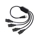 Cable generico pared  extension 4 conectores color negro