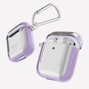 estuches proteccion xdoria defense clear for airpods 1 / 2 apple gen 1 ,  gen 2 color morado