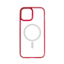 Estuche clasico spigen magsafe marco apple iphone 13 pro color rojo / transparente
