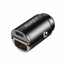 Cargador aukey carro 30 w ultra small 2 port para color negro