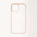 estuche clasico spigen transparente marco apple iphone 13 pro color rosado / transparente