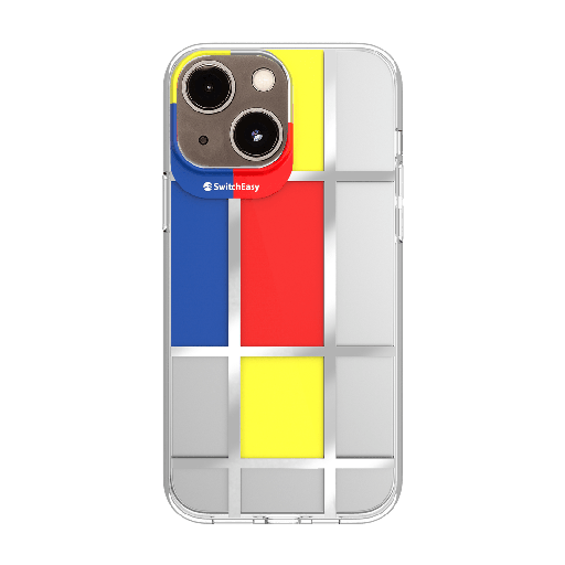 [07-124-036-0020-0117] Estuche clasico switcheasy artist double in mold decoration case apple iphone 13 color mondrian color madarina