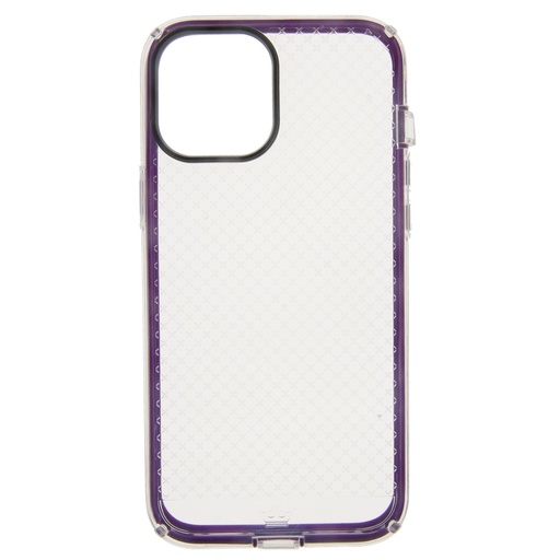 [07-031-011-0041-0224] Estuche el rey anigma caidas de 2 10 mts iphone 12 pro max 6.7 marco color transparente / morado