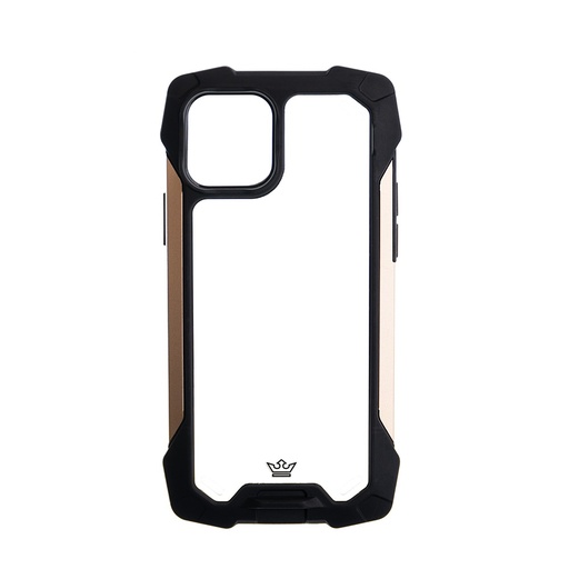 [07-129-011-0004-0175] estuche clasico el rey impact 10 metros de proteccion apple iphone 12 pro max color negro / dorado