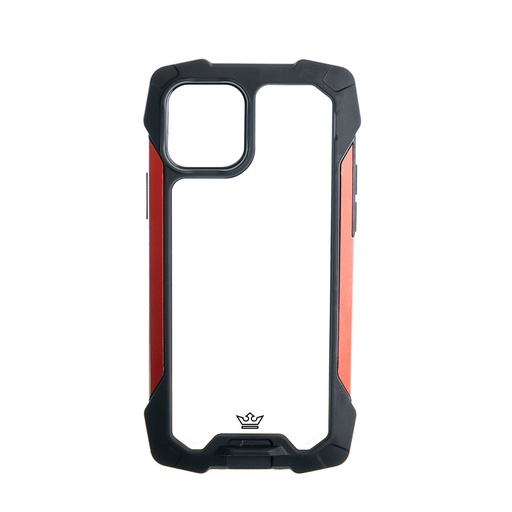 [07-129-011-0004-0177] Estuche clasico el rey impact 10 metros de proteccion apple iphone 12 pro max color negro / rojo