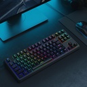 Gadget aukey gaming kmg14 mechanical keyboard blue switchecompact 87key with software color azul