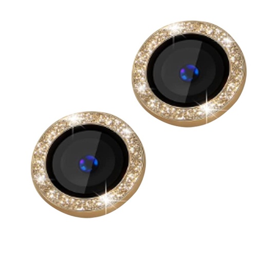 [01-119-011-0030-0180] Accesorio el rey vidrio templado camara iphone 11 con brillantes color dorado