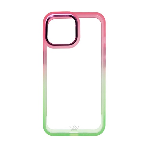 [07-132-011-0090-0087] Estuche clasico el rey degrade apple iphone 12 ,  iphone 12 pro color rosado / verde