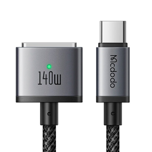 [05-071-024-0001-0157] Cable mcdodo otro ca-1470  para macbook  140w type-c to magsafe 3 charging cable con led color negro