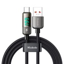 Cable mcdodo usb ca-3631 - 1.8 metros con la  función de  auto disconnect con pantalla led para indicador  usb a tipo c color negro