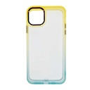 estuche clasico el rey degrade apple iphone 14 color amarillo / turquesa